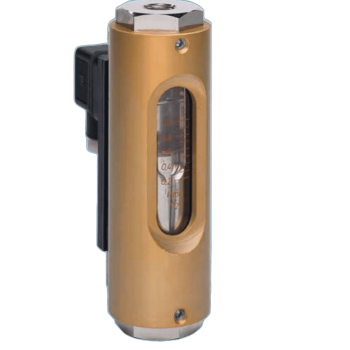 Medidor de vazão tipo rotâmetro industrial para controle de fluxo de líquidos